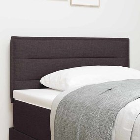 vidaXL LED Κεφαλάρι Σχεδίαση Γραμμών Σκούρο Καφέ 80 εκ Ύφασμα