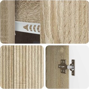 vidaXL Πλαϊνό γραφείο Sonoma Δρυς 89 x 34,5 x 60 εκ.