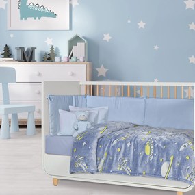 DAS BABY ΚΟΥΒΕΡΤΑ FLEECE 80X110 RELAX 4863 ΚΙΤΡΙΝΟ, ΜΠΛΕ