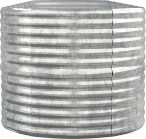 vidaXL Ζαρντινιέρα Ασημί 440x80x68 εκ. Γαλβανισμένος χάλυβας