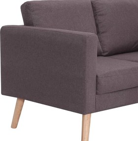 vidaXL Καναπές Διθέσιος Χρώμα Taupe Υφασμάτινος