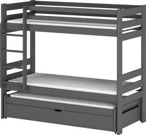 LESSI 90x200 graphite bunk bed Lano Furniture