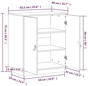 ΜΠΟΥΦΕΣ ΜΑΥΡΟΣ 65,5X40X75 ΕΚ. ΑΠΟ ΜΑΣΙΦ ΞΥΛΟ ΠΕΥΚΟΥ 820121