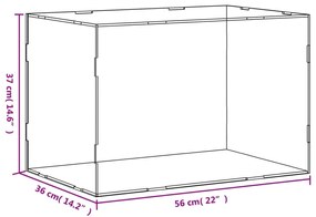 vidaXL Κουτί Βιτρίνα Διάφανο 56 x 36 x 37 εκ. Ακρυλικό