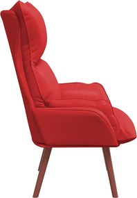 vidaXL Πολυθρόνα Κόκκινο 69 x 74 x 93 εκ. Δερματίνη