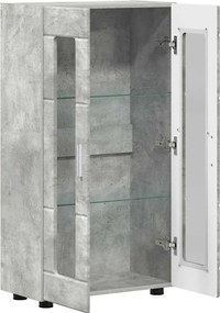 vidaXL Πλαϊνό γραφείο με ράφι FLORIN Σκυρόδεμα Γκρι 55,5 x 29 x 100 εκ