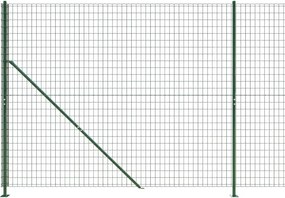 vidaXL Συρματόπλεγμα Περίφραξης Πράσινο 2,2 x 25 μ. με Βάσεις Φλάντζα