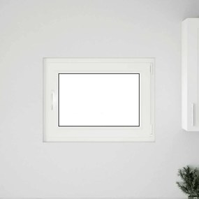 vidaXL Παράθυρο Υπογείου "RISOR" 80x60 εκ. Ανακλινόμενο & Περιστρεφόμενο DIN Δεξί Ανθρακί