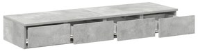 vidaXL Κομοδίνα Σκυρόδεμα Γκρι 120x36.5x16.5 εκ.