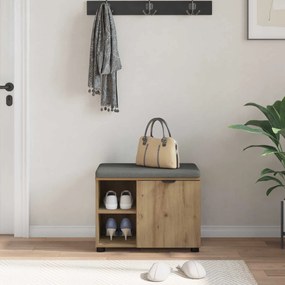 vidaXL Παγκάκι Χαλωρίου Τεχνίτικη Δρυς 60 x 38 x 46 εκ