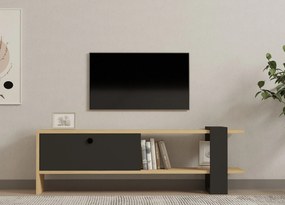 Έπιπλο Τηλεόρασης Ανθρακί / Δρυς SEPEPE 120x25x36.8