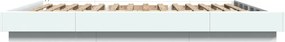 vidaXL Πλαίσιο Κρεβατιού Λευκό 150x200 εκ Επεξεργ. Ξύλο με LED