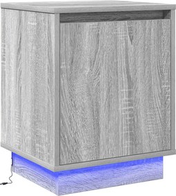vidaXL Κομοδίνο Γκρι 39 x 34,5 x 50 εκ. Επεξεργασμένο ξύλο