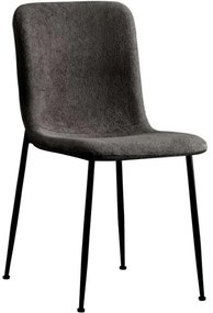 Καρέκλα Gratify Μπουκλέ 093-000032 43x56x83cm Anthracite-Black Μέταλλο,Ύφασμα