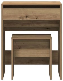 vidaXL Τραπέζι ντυσίματος με συρτάρι artisan δρυς 60 x 40 x 75 cm