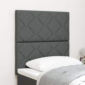 vidaXL LED Κεφαλάρι Γεωμετρικών Σχεδίων Σκούρο Γκρι 80 εκ. Υφάσμα