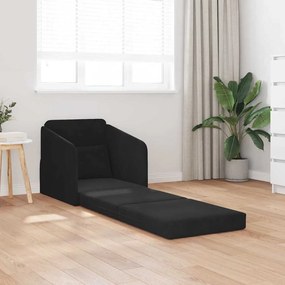 vidaXL Κρεβάτι καναπές Μαύρο 65 x 80 x 83 εκ. Βελούδο