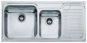 Franke New Infinito INX 621-N Λείος Νεροχύτης Ιnox Ποδιά δεξιά 90cm