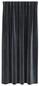 vidaXL Κουρτίνες με κουρτίνες 2 pcs Σκούρο γκρι 140 x 175 cm Βελούδο