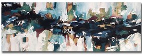 Πίνακας Καμβάς 887GLR1016 90x30cm Multi Wallity Οριζόντιοι Ξύλο, Καμβάς