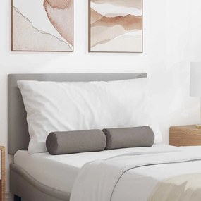 vidaXL Μαξιλάρια Στήριγμα 2 pcs Taupe Ø 15 x 40 εκ ύφασμα