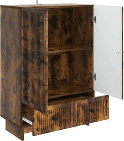 vidaXL Πλαϊνό γραφείο Καπνιστή Δρυς 66 x 34,5 x 95 εκ.