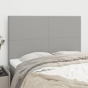 vidaXL Κεφαλάρι Ανοιχτό Γκρι 144x5x118/128 εκ. Ύφασμα