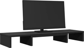 vidaXL Βάση Οθόνης Ρυθμιζ. Μαύρο 80x24x10,5εκ Επεξεργ Ξύλο