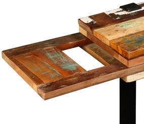 Τραπέζι Κονσόλα Ρυθμιζόμενο από Μασίφ Ανακυκλωμένο Ξύλο - Πολύχρωμο