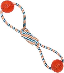 Παιχνίδι σκύλου σχοινί με μπάλα TPR - 42cm - 12pcs - 550571
