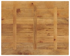 vidaXL Επιφάνεια Τραπεζιού Ορθογώνια 90x80x3,8 εκ. Μασίφ Ξύλο Μάνγκο