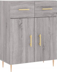 vidaXL Ντουλάπι Γκρι Sonoma 69,5 x 34 x 180 εκ. Επεξεργασμένο Ξύλο