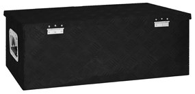 Κουτί Αποθήκευσης Μαύρο 80 x 39 x 30 εκ. από Αλουμίνιο - Μαύρο