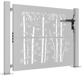 vidaXL Πόρτα Κήπου από Μπαμπού με Σχέδιο Ατσάλι Corten 100x75 εκ.