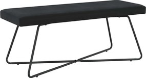 vidaXL παγκάκι Μαύρο 110 x 40 x 45 cm Βελούδο