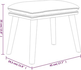vidaXL Υποπόδιο Ροζ 45x29,5x35 εκ. Βελούδινο