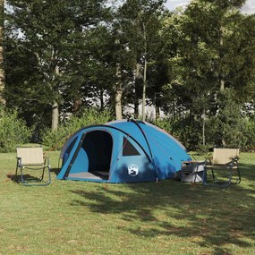 vidaXL Θόλος Τέντα 4 άτομο 308 x 268 x 130 εκ. Αδιάβροχο Μπλε ταφτάς