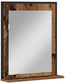 vidaXL Καθρέφτης Μπάνιου  Ξύλο Παλαιού Στυλ 50x12x60 εκ. Κατασκευασμένο από Μηχανικά Ξύλα