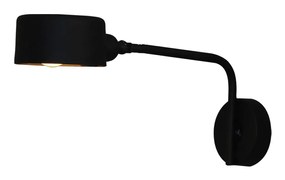 Φωτιστικό Τοίχου - Απλίκα HL-3535-1 ROY BLACK WALL LAMP - Μέταλλο - 77-3863
