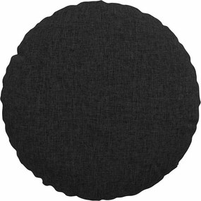 vidaXL Μαξιλάρια καθισμάτων 2 pcs Μαύρο Ø30 x 13 εκ ύφασμα