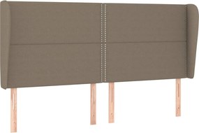 vidaXL Κρεβάτι Boxspring με Στρώμα Taupe 180x200 εκ. Υφασμάτινο