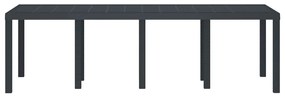 vidaXL Τραπέζι Κήπου Ανθρακί 250 x 100 x 73 εκ συνθετικό ρατάν