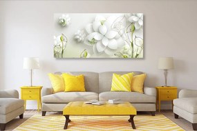 Εικόνα αφηρημένα λουλούδια - 100x50
