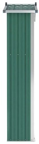 vidaXL Αποθήκη Κήπου Πράσινη 116x45x175 εκ. από Γαλβανισμένο Ατσάλι