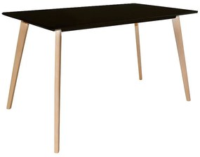 Τραπέζι MDF Φυσικό/Μαύρο Ξύλο 120x70 Υ75cm