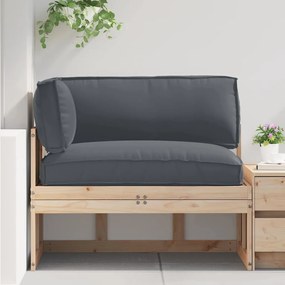 vidaXL Σετ Μαξιλαριών Πάγου 3 pcs Ανθρακί 120 x 80 x 12 cm