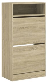 vidaXL Παπουτσοθήκη Sonoma Δρυς 60x34x116 εκ. από Επεξεργασμένο Ξύλο