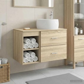 vidaXL Σετ Επίπλων Μπάνιου 2 pcs Sonoma Δρυς Επεξεργασμένο Ξύλο