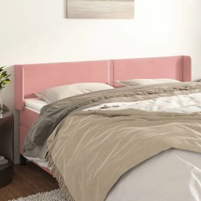 Κεφαλάρι με Πτερύγια Ροζ 163x16x78/88 εκ. Βελούδινο 3118687