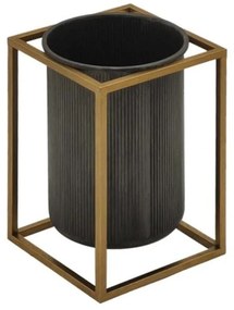 Κηροπήγιο 157-124-034 19x19x29cm Black-Bronze Metal
